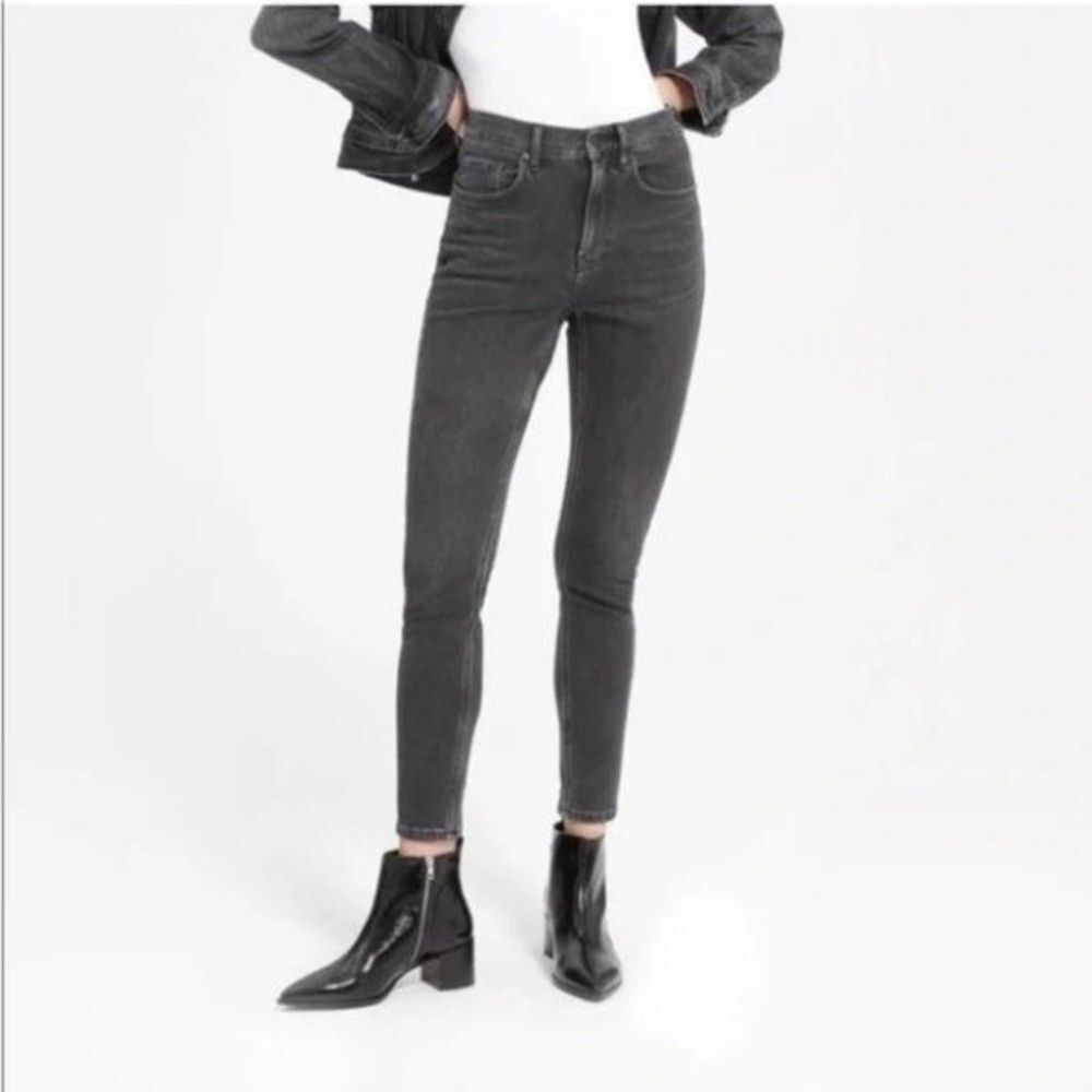 Everlane Washed Black High Rise Skinny Jeans Size 23